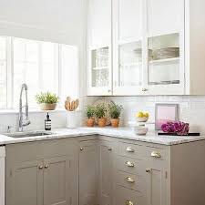 Dove Gray Kitchen Cabinets With Cup Pulls Kitchen Remodel Small Kitchen Design Small Kitchen Design