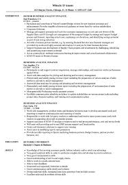 Business Analyst Finance Resume Samples Velvet Jobs