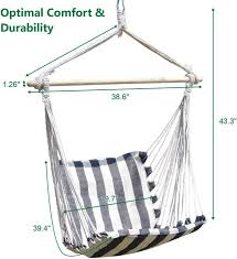 — safe the maximum load of the hanging chair is 350 pounds to ensure your safety. Brazilian Hanging Chair Wooden Hammock Chair Hanging Rope Swing Cotton Inhammock