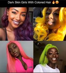 Keep your lightened brunette hair free of brass with a shampoo and conditioner system like redken color extend brownlights shampoo and conditioner. Breonna On Twitter Dark Skin Girls With Colored Hair