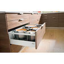 Very traditional and beautiful kitchen cabinets made from solid beech wood. Blum Antaro Intivo D Height 450mm Gallery Rail Silk White 50kg Kitchen Fittings Online