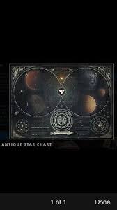 Destiny Ghost Limited Edition Antique Star Chart Map Brand