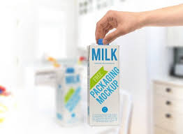 Milk Carton Free Psd Packaging Mockup