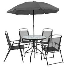 Check spelling or type a new query. Flash Furniture Nantucket 6 Piece Black Patio Garden Set With Table Umbrella And 4 Folding Chairs Target