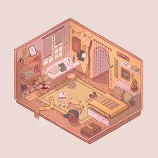 Yaroslava Apollonova On Instagram Oh It S Time For Hufflepuff Room The Next One Is Slytherin You Can Art Room Isometric Art Color Pencil Illustration