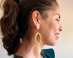 Small Gold Hoops With Pearls