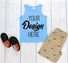 Discover 52 tank top mockup designs on dribbble. Kavio Kids Blue Tank Top Mockup I2y0514 Infant Top Templates Mockups New Update Today