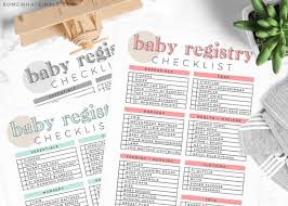 Printable baby shower invitations by canva. Baby Registry Checklist Free Printable Somewhat Simple