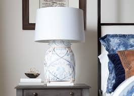 Ethan Allen 090557 Jasmine Blue Bamboo Table Lamp Oriental Table Lamps Deep Discount Lighting Handmade In Thailand To Ethan Bamboo Table Lamp Table Lamp
