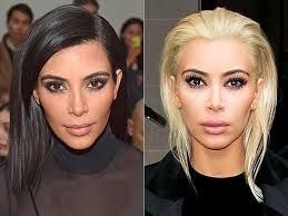 Kim kardashian is nearly unrecognizable with blond eyebrows and hair. Hairstyle Trends 2015 2016 B A Photos How To Get Kim Kardashian S Platinum Blonde Hair Color Shade Beautystat Com