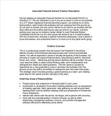 72 associate financial consultant questions and answers: 7 Financial Advisor Job Description Templates Free Sample Example Format Download Free Premium Templates