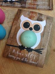 Rustic Owl Themed Baby Shower Eos Lip Balm Party Favor Honey Etsy Owl Baby Shower Theme Owl Baby Shower Cheap Baby Shower Favors