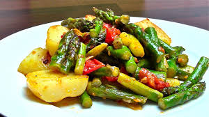 Gebratener Gruner Spargel Mediterran Zubereitet Gruner Spargel Vegan Youtube