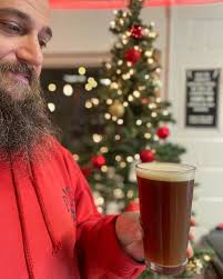 Just tapped in the brewery bar for our PJ Holiday Party tonight, Beam Me Up  Biscotti. A brown ale brewed with almonds, lemon zest, and biscotti.  Available in takeout too.