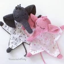 Baby Gift Elephant Cuddle Comforter Safari Elephant Baby Toy Crochet Knit Baby Baby Shower Gift Baby Amigurumi Elephant Unisex Babyspeelgoed Welkom Baby Cadeaus Voor Kinderen