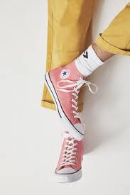 Black And Pink Converse High Tops Converse Chuck Taylor All Star Seasonal Colors High Top Storm Pink Shoes Sock Shoes Chuck Taylors