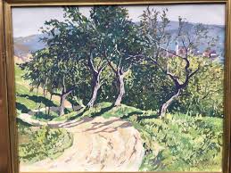 Elle a également publié sous les pseudonymes a. Louise Fischer Landscape Gouche 1924 For Sale At Pamono