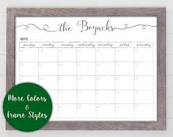 2021 Custom Whiteboard Calendar Dry Erase Farmhouse Calendar Etsy Whiteboard Calendar Custom Whiteboard Frames On Wall