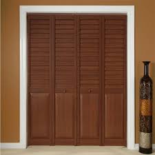 Home Fashion Technologies 30 In X 80 In 3 In Louver Panel Dark Teak Pvc Composite Interior Closet Bi Fold Door 7403080300 The Home Depot Bedroom Door Design Bifold Closet Doors Diy Closet Doors