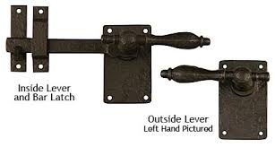 Coastal bronze drop bars and latches are thoughtfully designed to compliment the wood or metal gate construction of your entryways. Coastal Bronze Co 60 100 40 Coastal Bronze 7 Drop Bar Passage Latch W Octagonal Lever Set The Hardware Hut