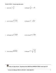 Perwakilan pendaraban berulang dalam bentuk indeks b. Soalan Latihan Indeks Tingkatan 3 Smartfren 0