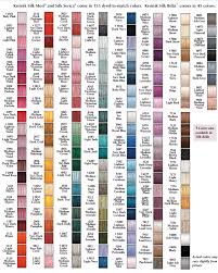 kreinik silk color chart chart cross stitch articles