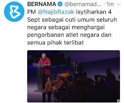 Kalender cuti 2017 jadual cuti umum di malaysia. Cuti Umum Sempena Kemenangan Menjuarai Sukan Sea 2017 All About Love