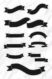 Banner Ribbon Vector Black And White 