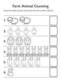Farm Animal Counting Worksheet Preschool Counting Farm Preschool Preschool Counting Worksheets