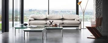 Timeless modern, very elegant upholstered furniture with folding backrests. Maralunga Sofa Von Cassina Used Design