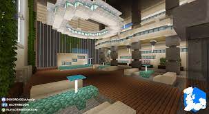 Modern Office Lobby What Do You Think Minecraftbuilds In 2021 Minecraft Modern Minecraft Lobby Ideas Minecraft Modern Interior