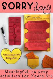 Example sentences with sorry day, translation memory. Check Out These Sorry Day Activities For Children In Year 5 And Year 6 Tasks Deal With The Truths National Sorry Day History Teaching Resources Reconciliation