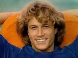 Andy Gibb and Victoria Principal in 1981. They were engaged at the time.  Andy Gibb was a successful singer and the younger brother of the Bee Gees.  Victoria Principal is an actress