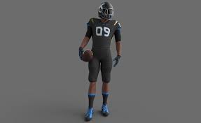 American Football Player 3d Model American Football Helmet Sport Equipment Character Man Riddell