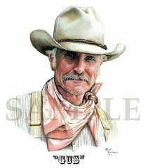Lonesome dove, Drawing Of Gus McCrae,Portrait of Gus McCrae, Western Art,  Prints