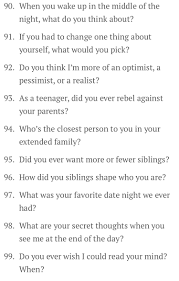 Basically, if you're trying to truly connect with your date, asking questions without making it seem like an interrogation is the way to go, tracy says. A List Of 100 Questions To Ask Your Partner On Date Nights Musely