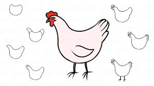Wie Man Ein Huhn In Schritten Mit Einem Bleistift Zeichnet
