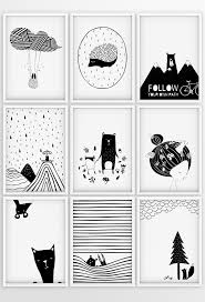3 Art Print Design Ideas Curious Animals Modern Nursery Prints Kids Bedroom Accessories Nursery Wall Art