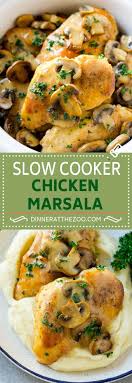 Try This Slow Cooker Chicken Marsala Recipe For Dinner Recipe Healthy Glu Chicken Slow Cooker Recipes Marsala Chicken Recipes Slow Cooker Chicken Marsala