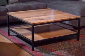 Rustic Industrial Square Metal And Wood White Oak Coffee Table Coffee Table Wood Coffee Table Rustic Rustic Furniture Design