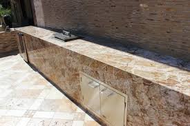 Outdoor kitchen counters are typically installed at a height of 36, which is the same as indoors. Mosaic Tile Outdoor Kitchen Backplash American Traditional Patio Orange County By Msi Houzz