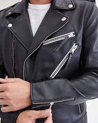 Signature Biker Jacket In Black 7 For All Mankind Biker Jacket Black Leather Biker Jacket Jackets