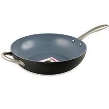 The Original Greenpan Healthy Ceramic Non Stick Hard Anodized 12 5 Open Wok Discover This Special Product Click The I Greenpan Wok Cookware And Bakeware