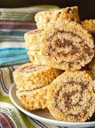 Rice Krispies Peanut Butter S Mores Pinwheels Recipe Momtastic Com Recipe Pinwheel Recipes Rice Krispies Rice Krispie Treats