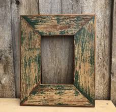 Rustic 5x7 Distressed Reclaimed Wood Frame Farm Decor Picture Frame Distressed Green Old Wood Frame Vintage Barn Rustic Picture Frames Barn Wood Farm Decor