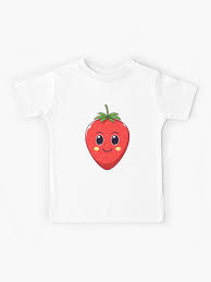 Cute Kawaii Strawberry, Cartoon Ripe Fruit