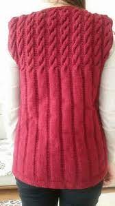 Kirmizi Baston Isi Orgu Bayan Yelek Bayan Yelek Modelleri Knitting Women Sweater Knitting Women Knitting Sweaters Diy