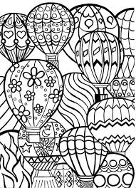 In the complex hot air balloon coloring pages, the air balloons often feature numbers, words and alphabets to help kids learn to read. Hot Air Balloon Coloring Pages For Adult