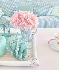 Aiken House Gardens Soft Aqua And Pink Aqua Pink Coastal Beach Cottage Home Decor Pink Decor Pink Living Room Decor Aqua Decor