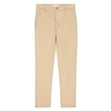Un pantalon avec ouverture zippée. Pantalon Chino Beige La Redoute